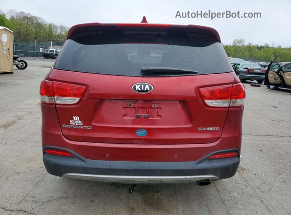 5XYPHDA16GG114854 2016 KIA SORENTO Бордовый Вид сзади