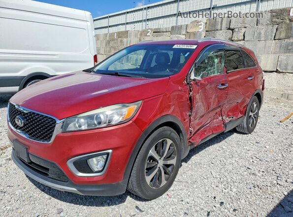 5XYPHDA17GG021843 2016 KIA SORENTO Red Передня ліва чверть
