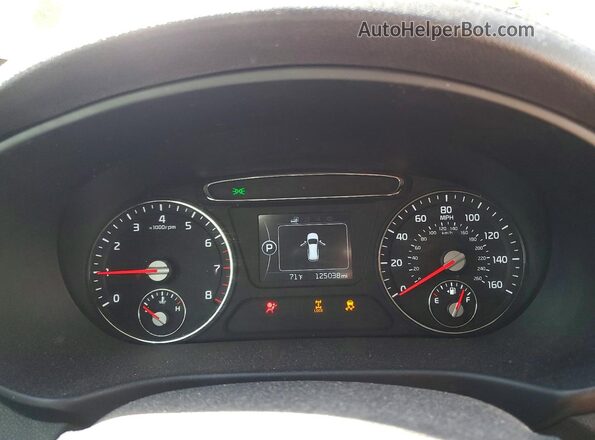 5XYPHDA17GG021843 2016 KIA SORENTO Red Вид щитка приладів