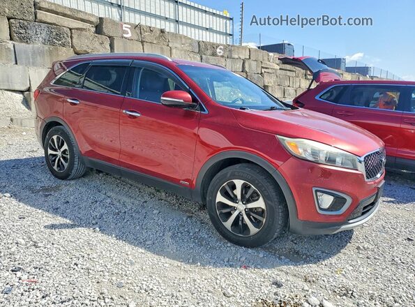 5XYPHDA17GG021843 2016 KIA SORENTO Red Передня права чверть