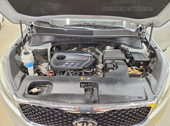 5XYPHDA19GG038580 2016 KIA SORENTO Silver ძრავის განყოფილების ხედი