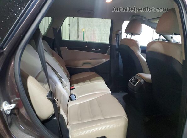 5XYPHDA50JG362642 2018 KIA SORENTO Коричневый Вид задней части салона