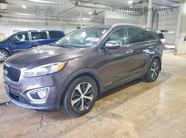 5XYPHDA50JG362642 2018 KIA SORENTO Коричневый Передняя левая четверть