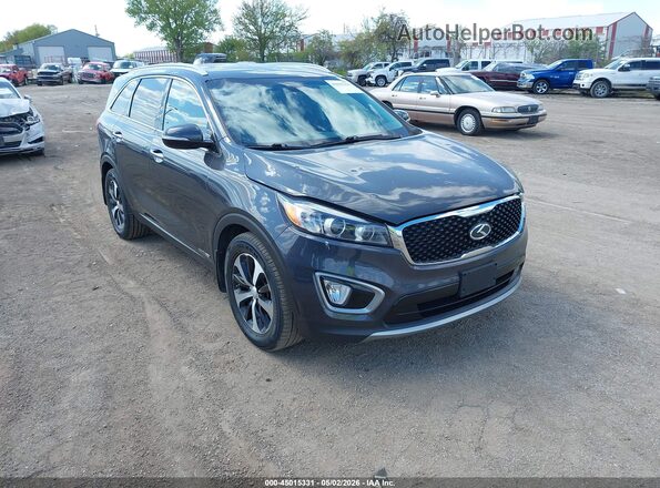 5XYPHDA51GG085380 2016 KIA SORENTO Серый Передняя правая четверть
