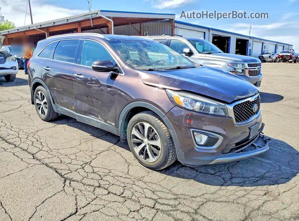 5XYPHDA52GG084013 2016 KIA SORENTO Коричневый Передняя правая четверть
