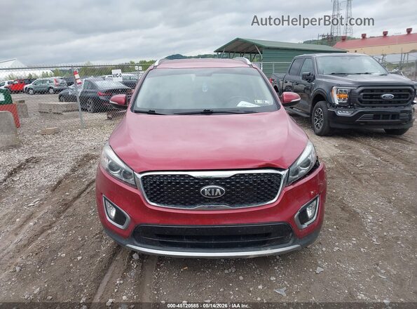 5XYPHDA54GG114922 2016 KIA SORENTO Красный Вид щитка приборов