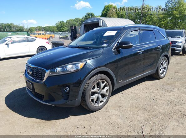 5XYPHDA57KG607809 2019 KIA SORENTO Черный Передняя левая четверть