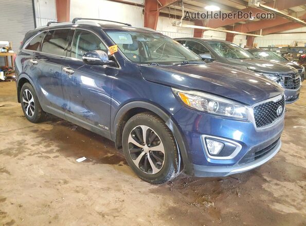5XYPHDA5XGG069968 2016 KIA SORENTO Синий Передняя правая четверть