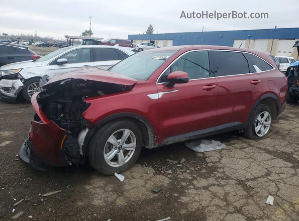 5XYRG4LC9MG025835 2021 KIA SORENTO Burgundy Vista tres cuartos delantera izquierda