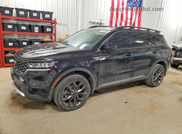 5XYRHDLF4NG104838 2022 KIA SORENTO Черный Передняя левая четверть