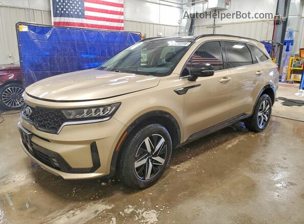 5XYRHDLF9MG028841 2021 KIA SORENTO Золотой Передняя левая четверть