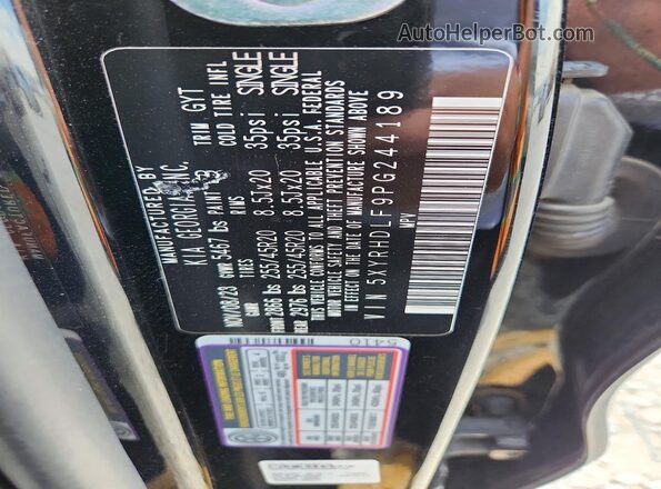 5XYRHDLF9PG244189 2023 KIA SORENTO Charcoal Widok komory silnika