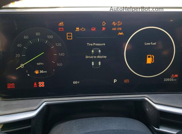 5XYRKDJF7RG273696 2024 KIA SORENTO Blue ხელსაწყოთა პანელის ხედი