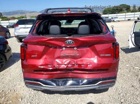 5XYRKDLFXMG046377 2021 KIA SORENTO Red Vista trasera