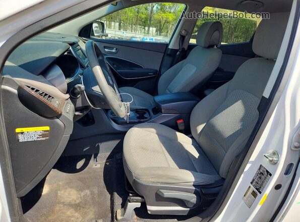 5XYZT3LB2HG434987 2017 HYUNDAI SANTA Белый Вид салона спереди