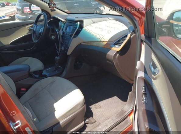 5XYZU3LB4GG340976 2016 HYUNDAI SANTA FE SPORT Оранжевый Вид салона спереди