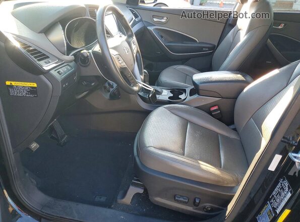 5XYZU3LBXGG370581 2016 HYUNDAI SANTA Черный Вид салона спереди