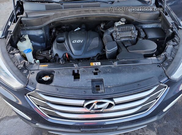 5XYZUDLB0GG305986 2016 HYUNDAI SANTA Синий Вид подкапотного пространства