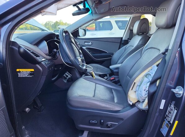 5XYZUDLB0GG305986 2016 HYUNDAI SANTA Синий Вид салона спереди
