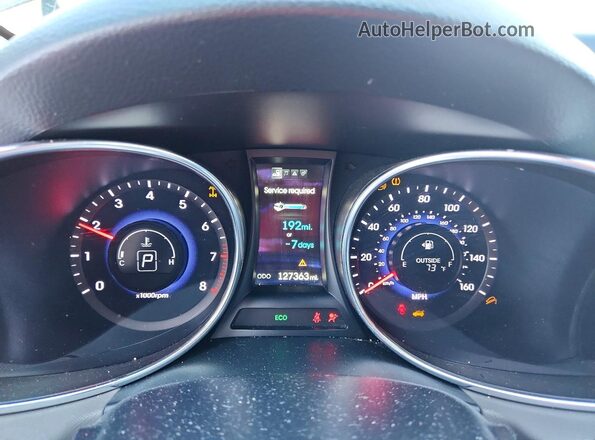 5XYZUDLB0GG305986 2016 HYUNDAI SANTA Синий Вид щитка приборов