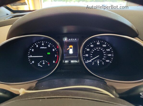 5XYZUDLB1HG460211 2017 HYUNDAI SANTA Оранжевый Вид щитка приборов