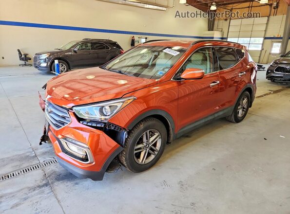 5XYZUDLB1HG460211 2017 HYUNDAI SANTA Оранжевый Передняя левая четверть