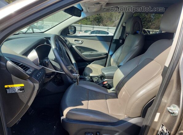5XYZUDLB2GG332171 2016 HYUNDAI SANTA Желто-коричневый Вид салона спереди
