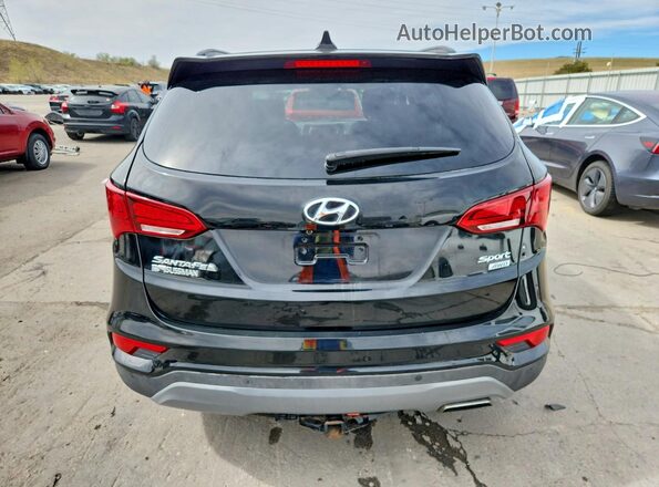 5XYZUDLB2JG555219 2018 HYUNDAI SANTA Черный Вид сзади