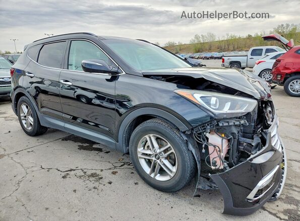 5XYZUDLB2JG555219 2018 HYUNDAI SANTA Черный Передняя правая четверть