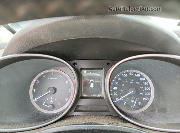 5XYZUDLB4JG517040 2018 HYUNDAI SANTA Black Widok zestawu wskaźników