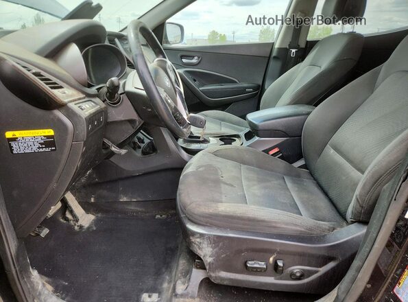 5XYZUDLB4JG517040 2018 HYUNDAI SANTA Black Widok wnętrza z przodu