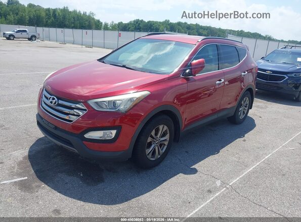 5XYZUDLB5GG313386 2016 HYUNDAI SANTA FE SPORT Red წინა მარცხენა ხედი სამი მეოთხედიდან