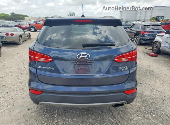 5XYZUDLB5GG358747 2016 HYUNDAI SANTA Синий Вид сзади