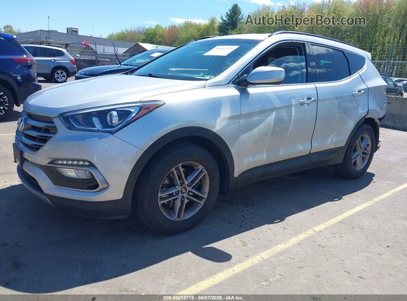 5XYZUDLB5HG445761 2017 HYUNDAI SANTA FE SPORT Silver Առջևի ձախ երեք քառորդ տեսարան