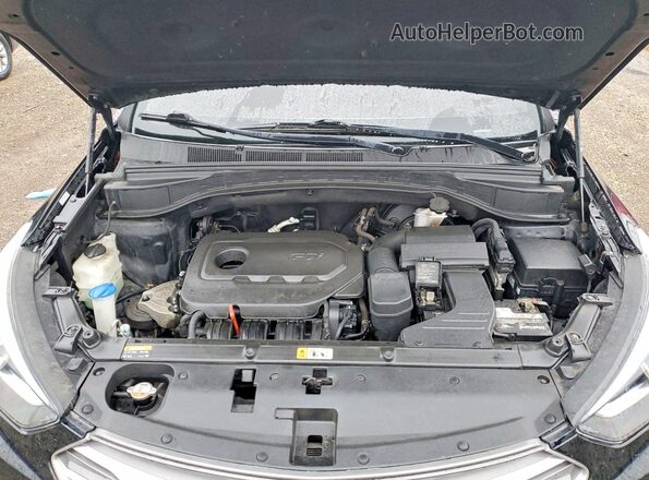 5XYZUDLB6HG477635 2017 HYUNDAI SANTA Черный Вид подкапотного пространства