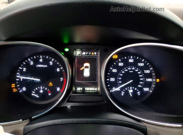 5XYZUDLB6HG477635 2017 HYUNDAI SANTA Черный Вид щитка приборов