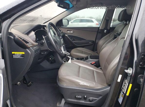 5XYZUDLB6HG477635 2017 HYUNDAI SANTA Черный Вид салона спереди