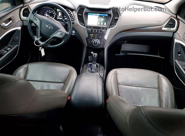 5XYZUDLB6HG477635 2017 HYUNDAI SANTA Черный Вид панели приборов