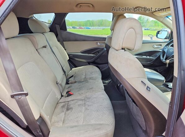 5XYZUDLB9JG536439 2018 HYUNDAI SANTA Красный Вид задней части салона