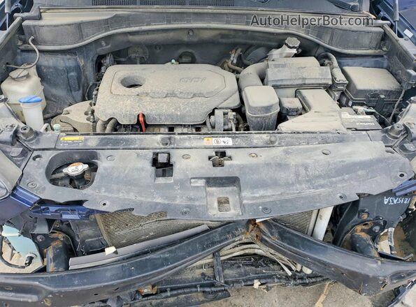 5XYZUDLBXHG484667 2017 HYUNDAI SANTA Синий Вид задней части салона