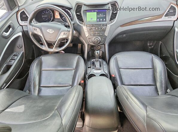 5XYZW4LA0HG447645 2017 HYUNDAI SANTA Белый Вид панели приборов