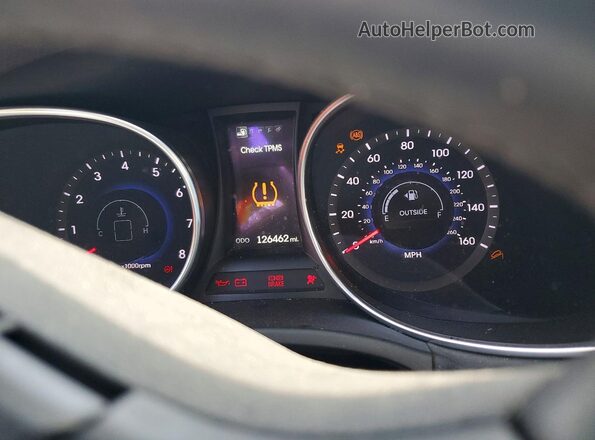 5XYZWDLA2GG306106 2016 HYUNDAI SANTA Silver Instrument cluster view
