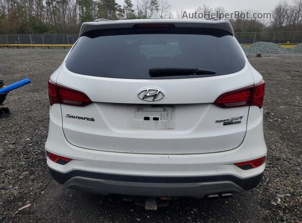 5XYZWDLA2JG513330 2018 HYUNDAI SANTA White Widok z tyłu