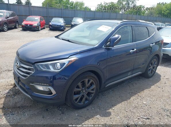 5XYZWDLA3HG408208 2017 HYUNDAI SANTA FE SPORT Blue Առջևի ձախ երեք քառորդ տեսարան