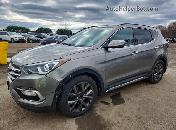 5XYZWDLA7JG537817 2018 HYUNDAI SANTA Серый Передняя левая четверть