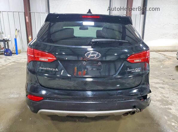 5XYZWDLA8GG308412 2016 HYUNDAI SANTA Black Widok z tyłu
