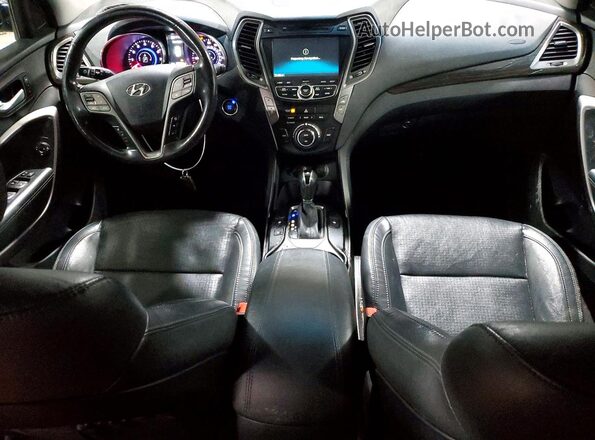5XYZWDLA8GG308412 2016 HYUNDAI SANTA Black Widok deski rozdzielczej
