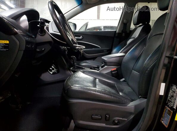 5XYZWDLA8GG308412 2016 HYUNDAI SANTA Black Widok wnętrza z przodu