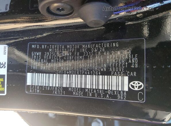 5YFB4MDE6TP441264 2026 TOYOTA COROLLA Черный Вид подкапотного пространства