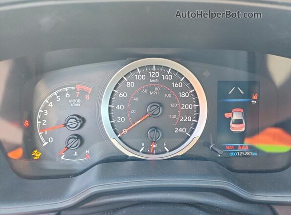 5YFB4RBE0LP010533 2020 TOYOTA COROLLA Blue Вид щитка приладів